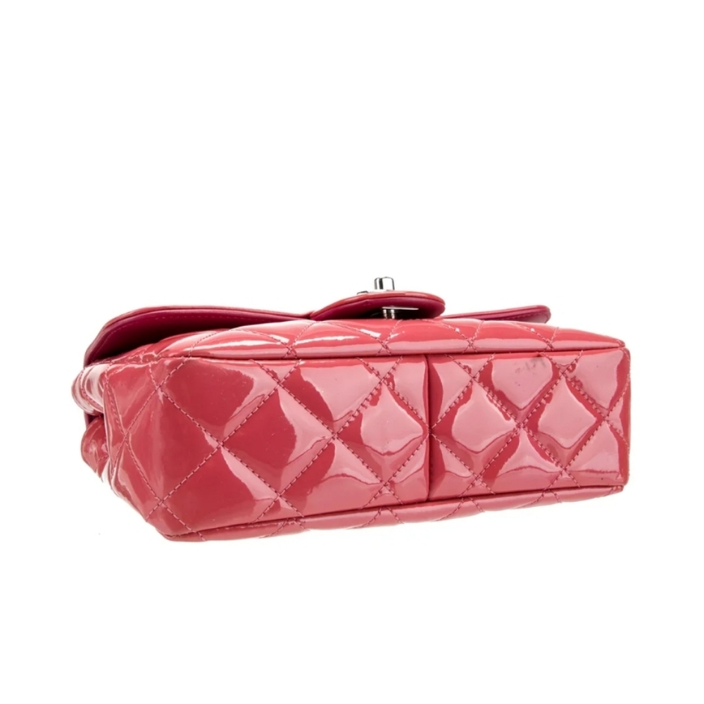 CHANEL Pink Small Coco Shine Quilted Patent Shoulder Flap Bag - Picture 5 of 7